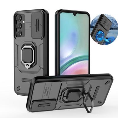 Чехол для телефона Slide Camera Protect Armor для Samsung Galaxy A15 A25 A35 A55 с магнитным держателем и кольцом