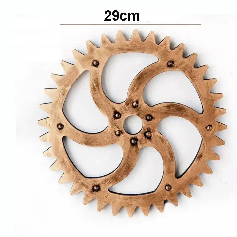 Винтажное золотое деревянное колесо стимпанк шестерня скульптура шестерня ретро дизайн украшения бар паб настенный декор шестеренка деревенское декоративное деревянное ремесло