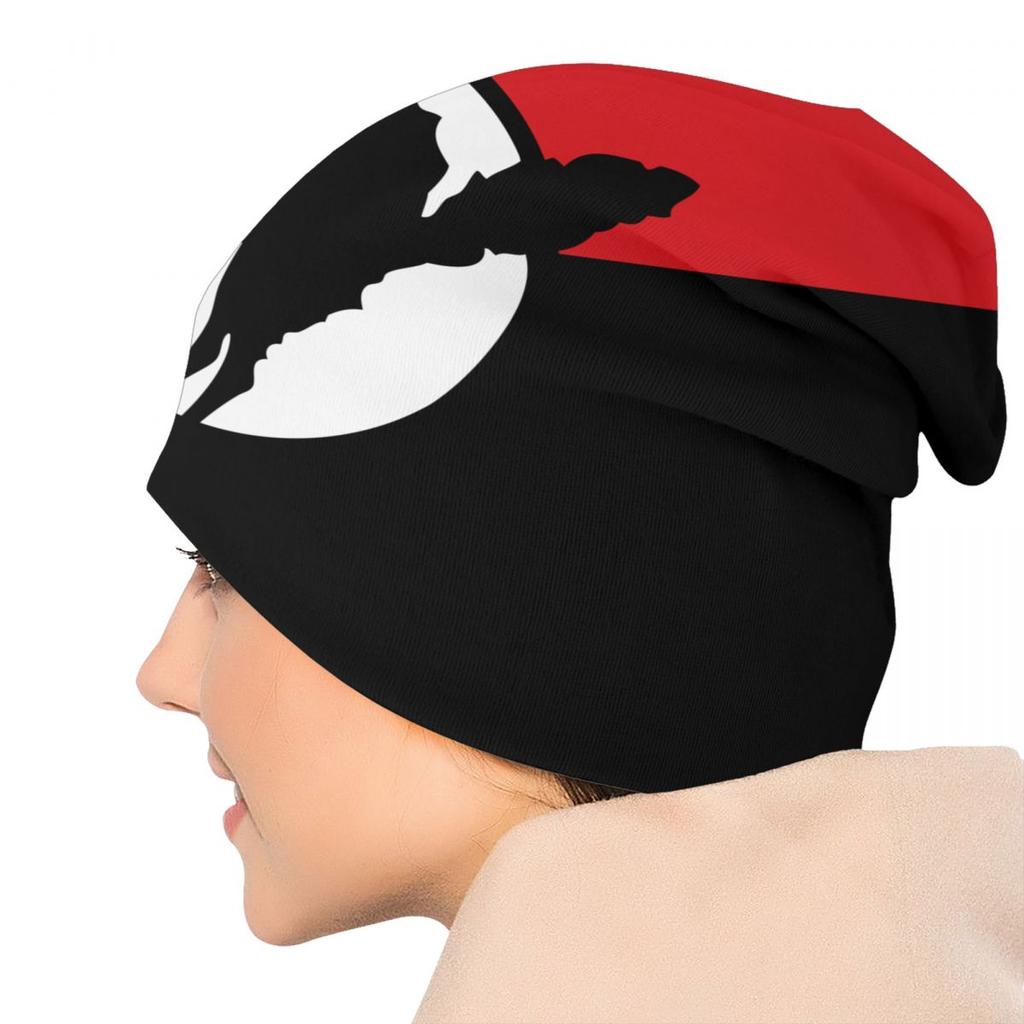 Анархистский черный кот, флаг, капот, вязаные шапки, унисекс, женская мода, унисекс, для взрослых, зимние теплые шапочки с черепами, шапка