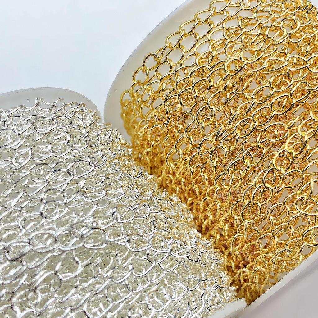 Позолоченная 18к сохраняющая цвет удлинительная цепочка для изготовления браслетов и ожерелий своими руками, в золотом и серебряном цвете