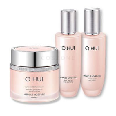 Набор из 3 средств O HUI Miracle Moisture Pink Barrier (скин 150 мл + лосьон 130 мл + крем 60 мл)