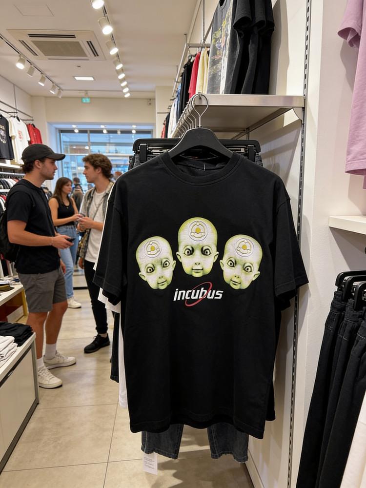 Band Vintage Incubus Baby Face Short Sleeve Adult Cotton T-Shirt Unisex T-Shirt