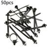 50pcs Nylon Cable Tie Wrap Automatic Necktie Cars Mount Wire Tie Clip Fixed Fastener Clips Car Hose Fastening Zip Strap Kit