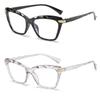 2PCS Anti Blue Light Glasses Exquisite Cat Eye Eyewear Women Men High Quality Eyeglas Blue Light Blocking Man Lady Eyeglasses