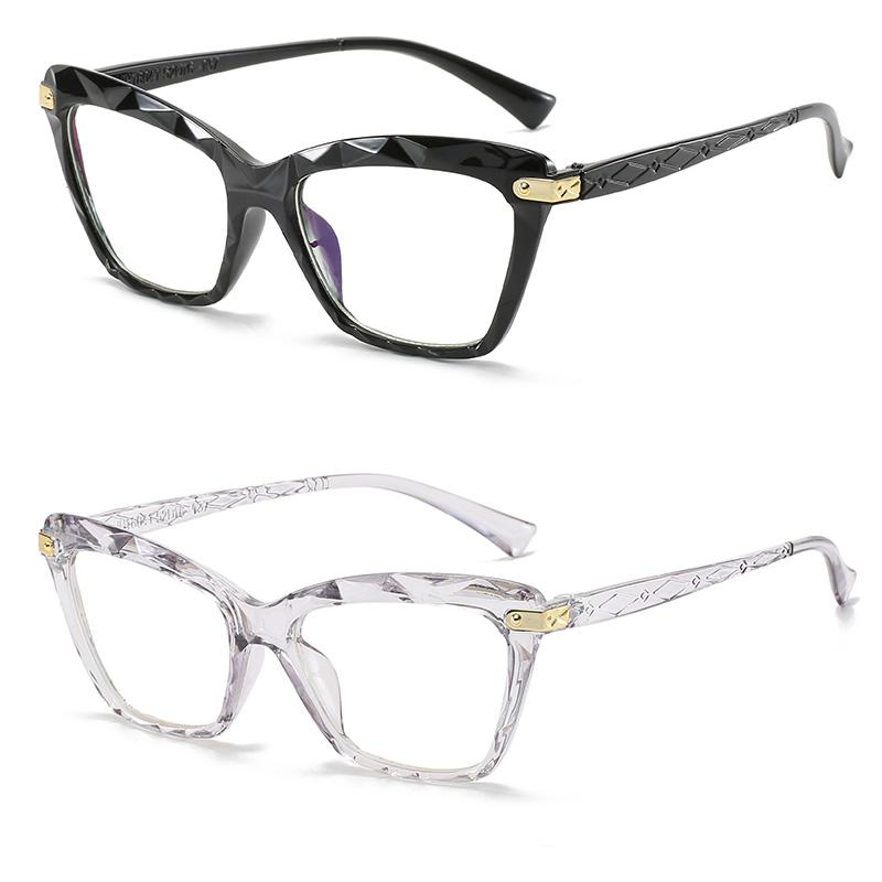 2PCS Anti Blue Light Glasses Exquisite Cat Eye Eyewear Women Men High Quality Eyeglas Blue Light Blocking Man Lady Eyeglasses