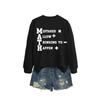 Womens Oversized Cotton Blend Hoodie With Mistakes Allow Thinking Print Casual Streetwear Sweatshirt In Multiple Colors