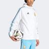 Adidas Sport Performance Argentina Team Three-Stripe Colorblock Long Sleeve Hooded Jacket Men Outerwear White IU2138