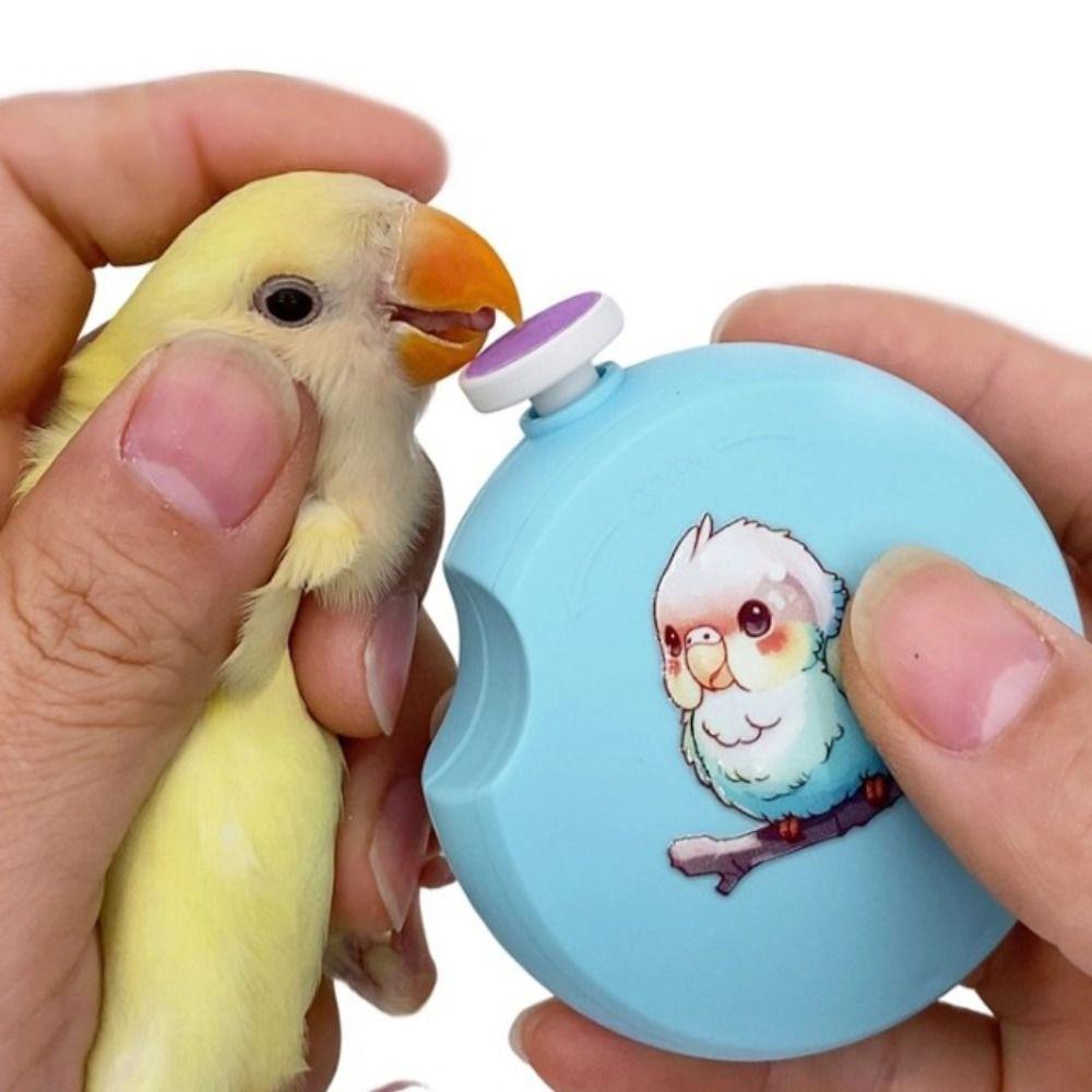 Round Electric Parrot Nail Trimmer Mini Nail Trimming Tool Safe Bird Nail Cutter Bird Paw