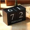 MDF Building Blocks Calendar Eternal Blocks Cube Calendar Wooden Perpetual Calendar  Office