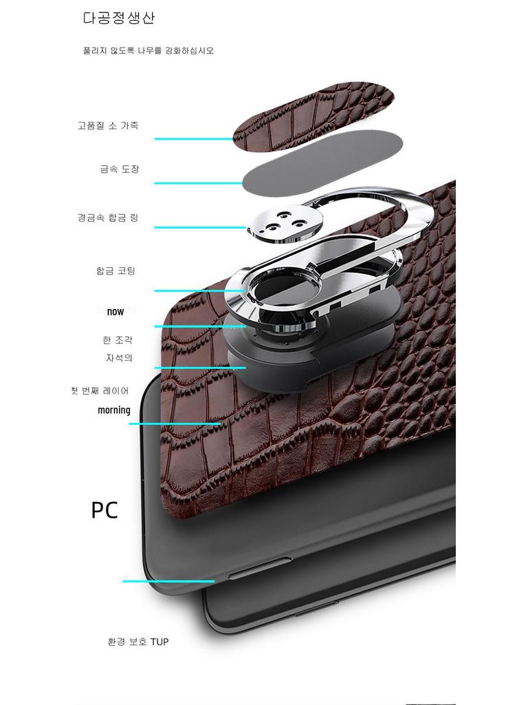 Чехол для мобильного телефона Apple 15 14Pro 12ProMax из коровьей кожи с узором под крокодила, магнитная наклейка-скоба