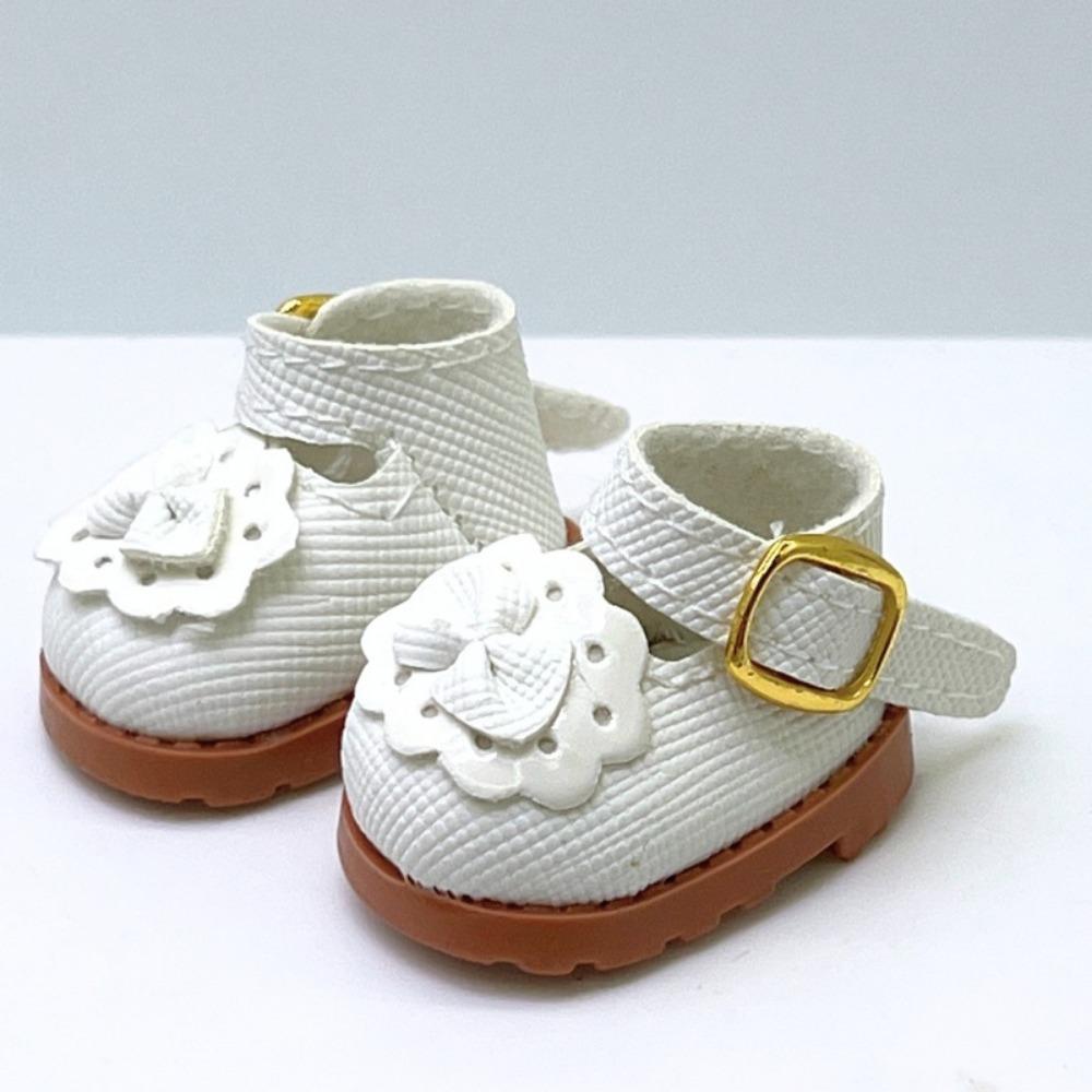 3.8*2.3cm 10cm Cotton Doll Shoes Small Plush Toy Accessories Princess Leather Shoes for 17cm Dolls