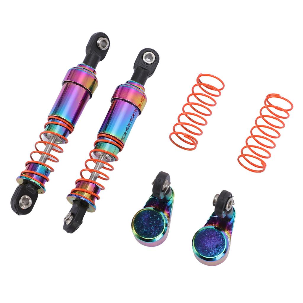 1 Pair Oil Pressure Shock Absorbers with Offset Caps Aluminum Alloy Large Bore Model Vehicle Shock Damper Kit 85mm