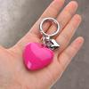 Stylish Keychain with Large Heart Pendant Dainty Heart Keyring Stylish Key Chain Delicate Decoration for Keys and Bags