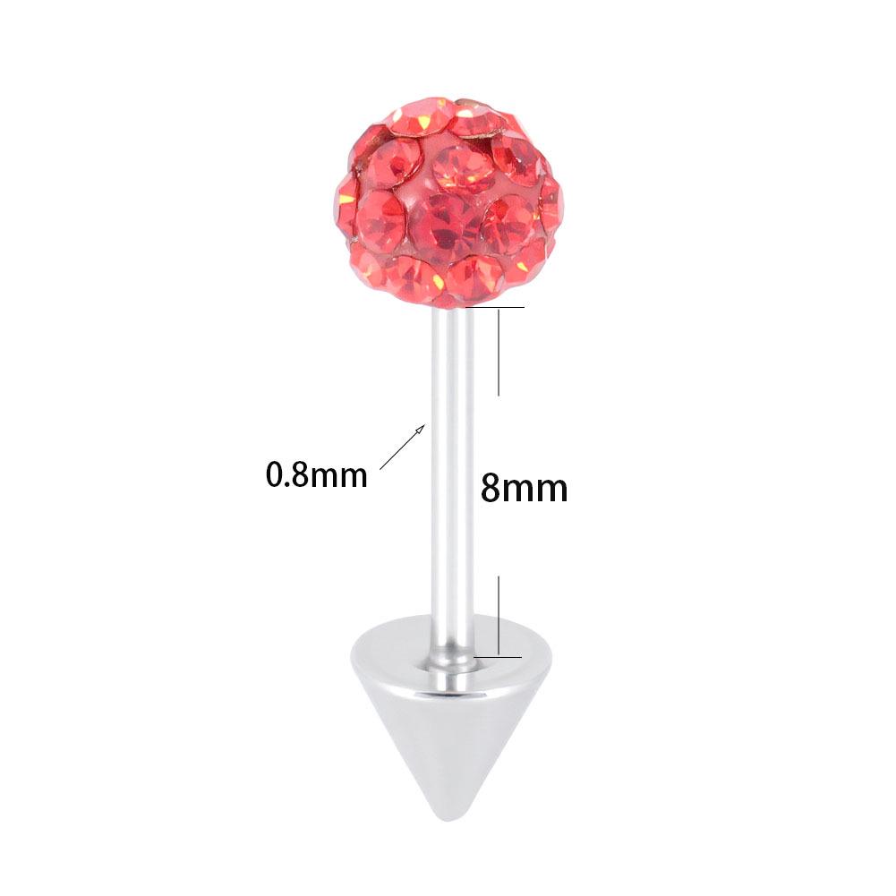 Двусторонний титановый стальной шип-серьга для пирсинга хряща уха, для прокола верхней части хряща (helix)