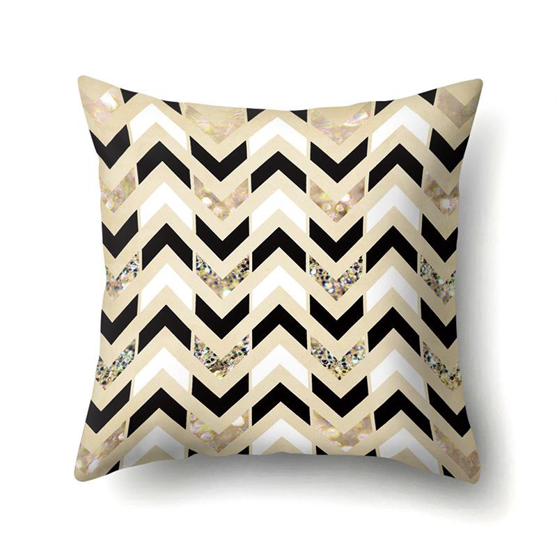 Polyester Pillow Case Automobile Decoration Home Printed Pillow Case Waist Cushion Cover Car Cushion Head Cushion Cover