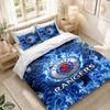 Bedding Set 1 Duvet Cover 2 Pillowcases Rangers FC Print Bedroom Home Decoration