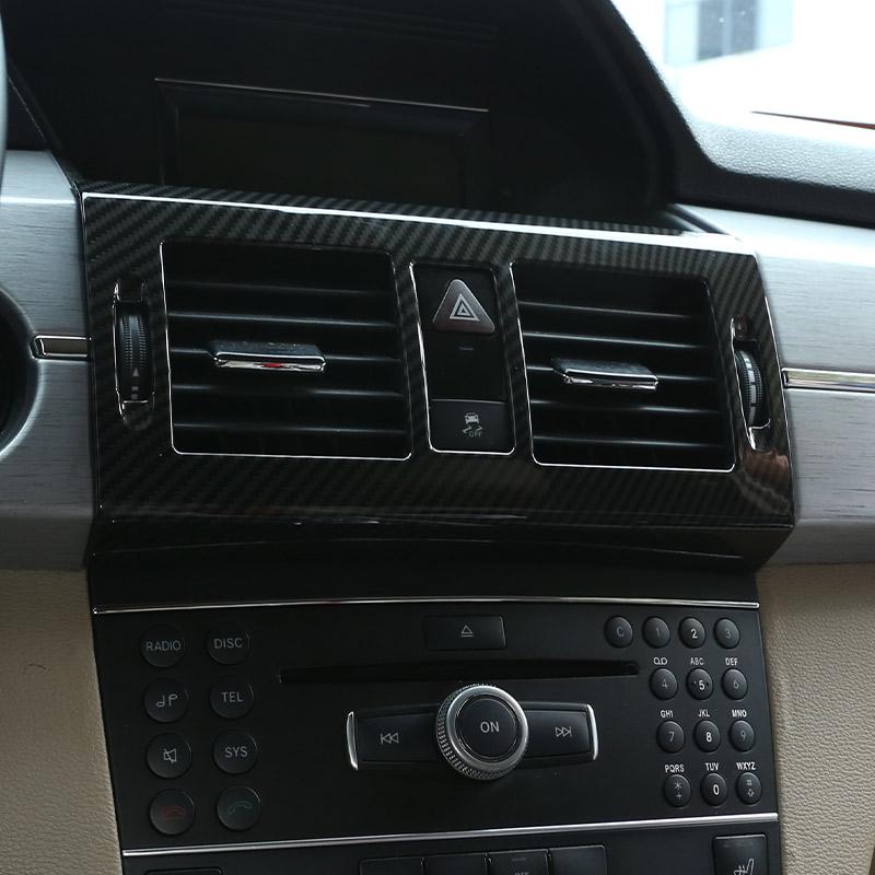 Для Mercedes Benz GLK X204 2008-2015 ABS Карбоновое волокно Декоративная панель Центральной консоли автомобиля Наклейка Аксессуары для интерьера автомобиля