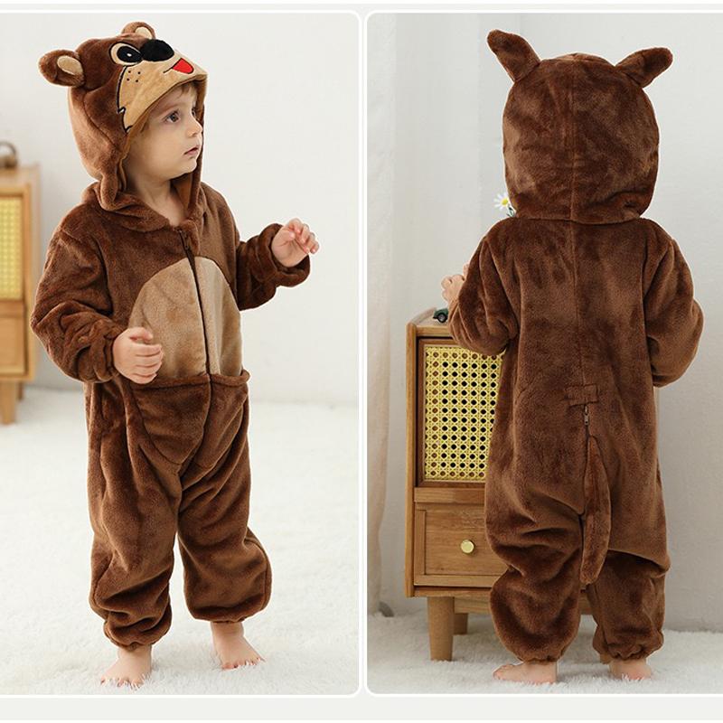 Baby Clothing Shark Dinosaur Onesies Animal Hooded Winter Baby Pajamas Kids Sleepwear Baby Pyjamas