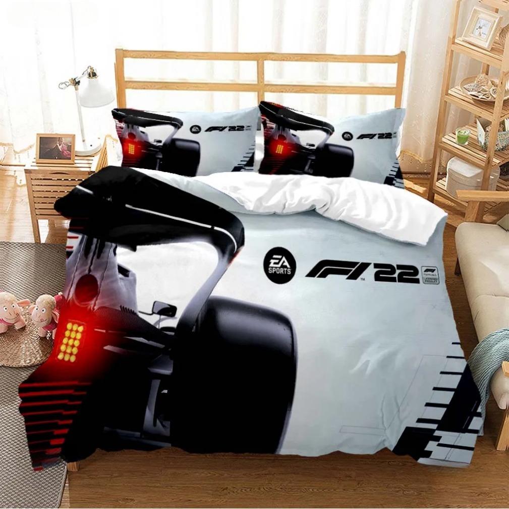 Комплект постельного белья Формула 1 Комплект с пододеяльником Формула одеяло для любителя гонок Постельное белье Наволочка Комплект постельного белья Для мальчиков Взрослый