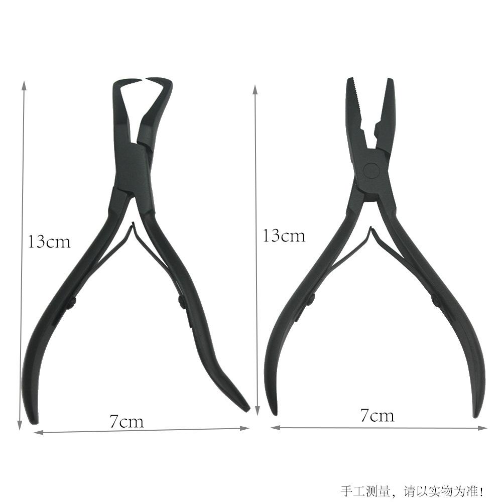 1 Set of Hair Extension Plier Set Micro Ring Applicator Opener Plier Hair Loop Tool Metal Hair Clip Scissor for Weft Extensions