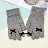 1 пара корейских модных перчаток с бантом, новые милые женские перчатки с бантом, осенне-зимние утолщенные меховые перчатки, зимние аксессуары