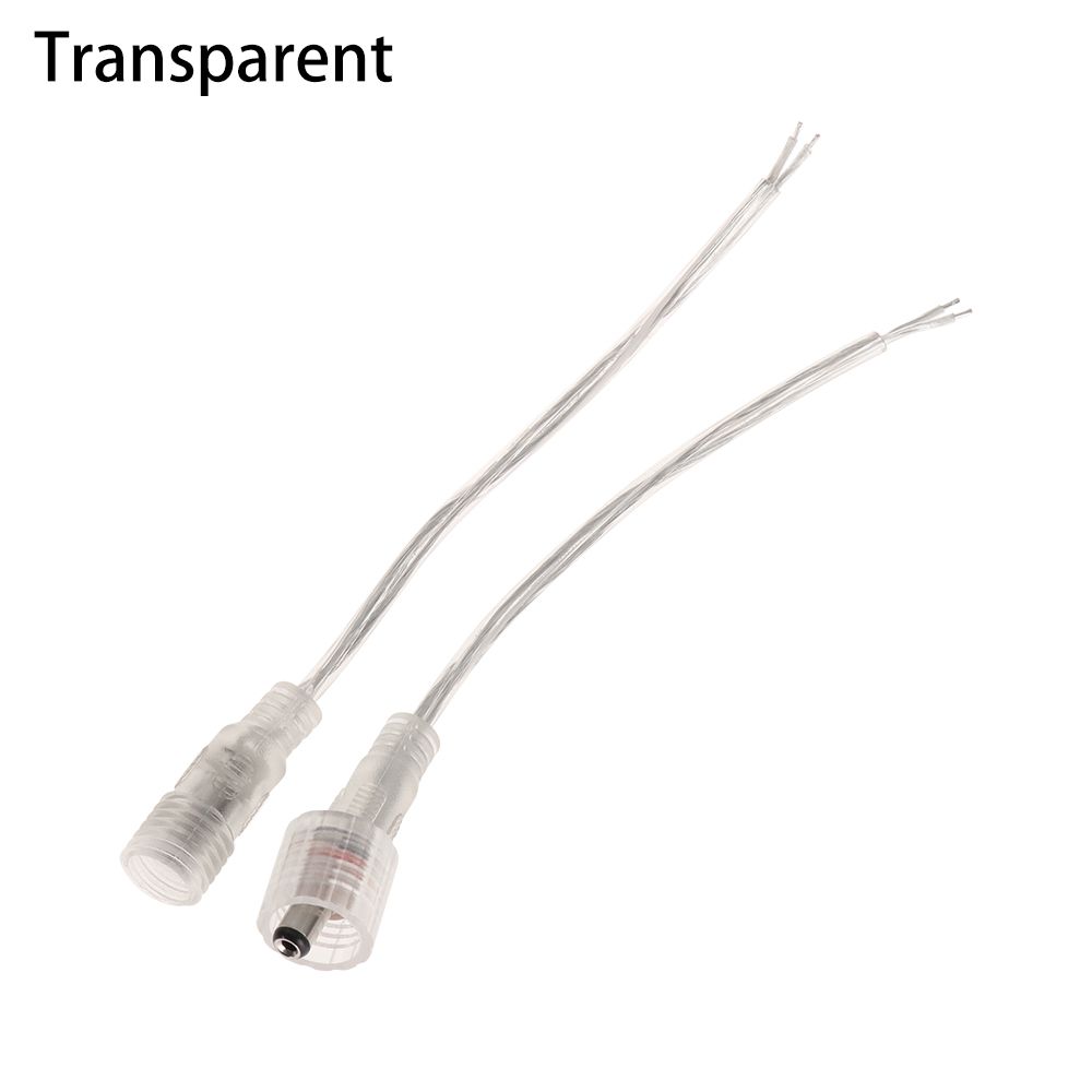 20 см светодиодная лента DC 5,5 x 2,1 мм мужской и женский разъем 2-контактный провод питания IP68 водонепроницаемый