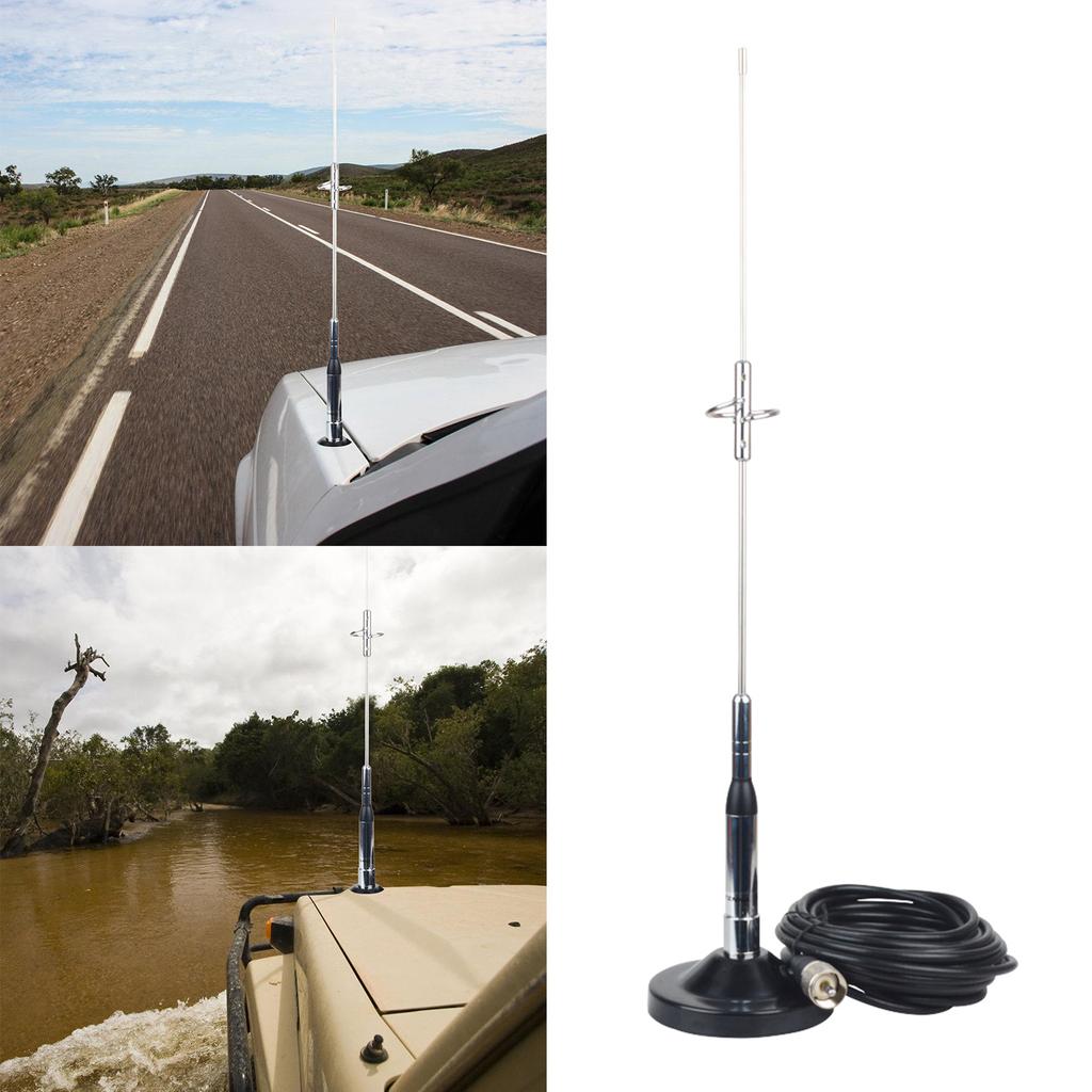 Dual Band Antenna 144MHz VHF and 430MHz UHF Two Way Antenna for Mobile Radio Magnetic Base Antenna
