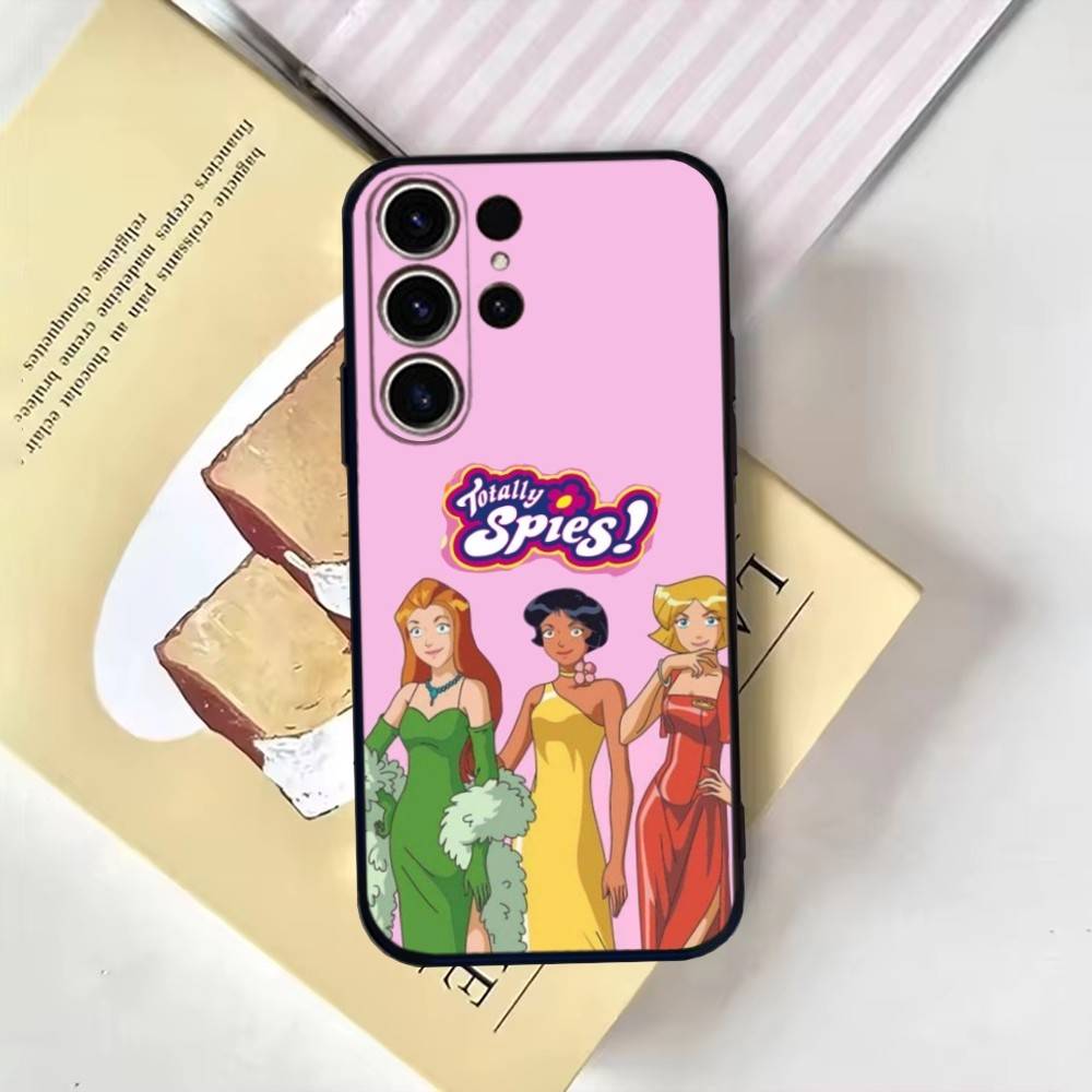 Чехол для телефона Totally Spies для Samsung S25, 24, 21, 22, 23, 30, Ultra, 20, Plus, Fe, Lite, Note, 10, 9, Мягкий черный чехол