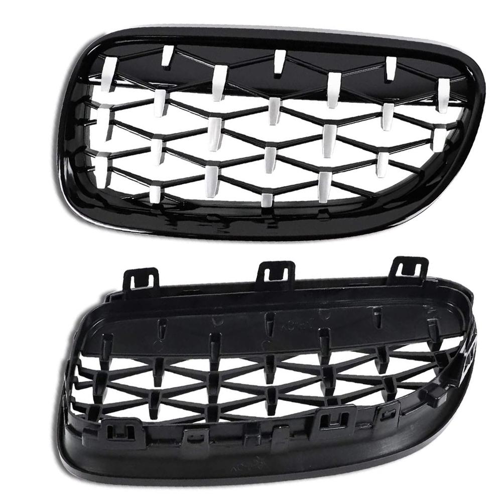 Передняя решетка капота, решетка Diamond Meteor Grill для BMW 3 серии E92 E93 Coupe 2006-2010, хромированный глянцевый черный экстерьер