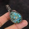 Дерево жизни Медный малахитовый бирюзовый кулон Медная проволока обернутая ювелирные изделия Лунный камень драгоценный камень ювелирные изделия ручной работы Медный кулон подарок для него