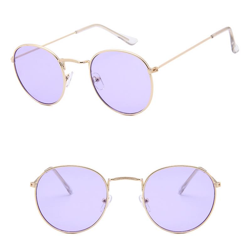 Круглые линзы Ocean, модные унисекс, винтажные солнцезащитные очки для мужчин и женщин, солнцезащитные очки в металлической оправе UV400