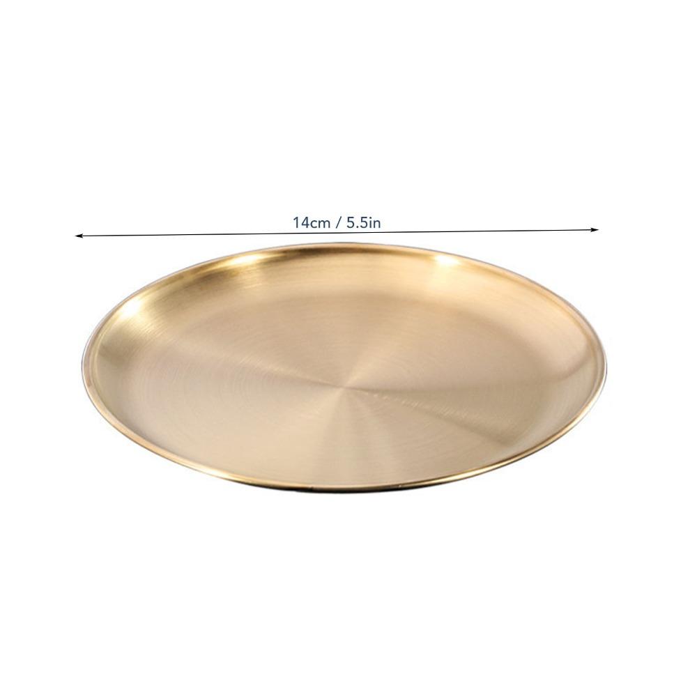 Thickened Dinner Plate Rustless Steel Steel Tray Dishwasher Food Plate Dining Meal Serving