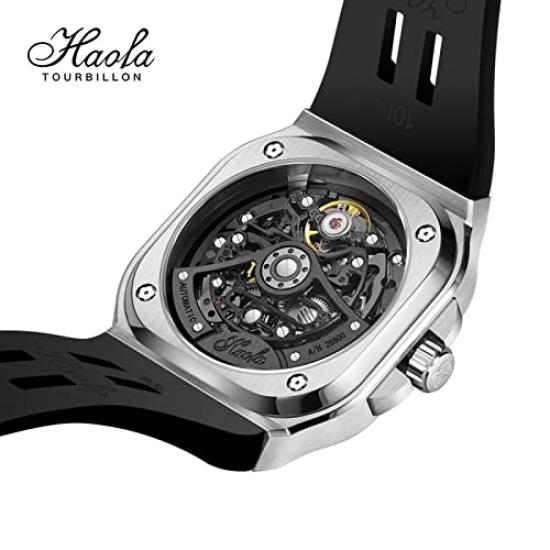 Часы HAOFA Skeleton Mechanical Automatic Hollow Dial Sapphire Glass Стильные водонепроницаемые высококачественные популярные подарочные мужские мужские мужские