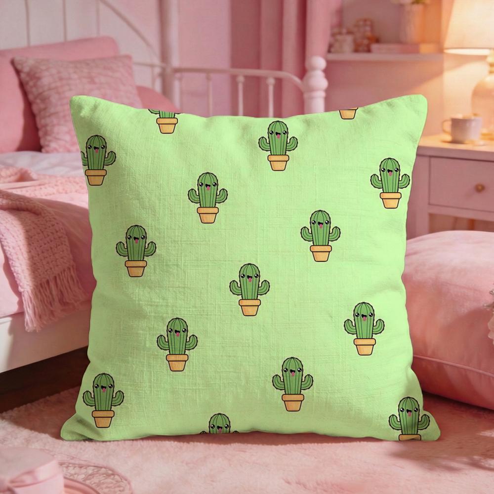 PlantcactusS Cushion Cover Premium Comfort Reversible Pillow Cove Two in One Design for Any Room  Car Interior