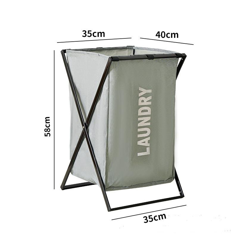 Waterproof Foldable Oxford Cloth Laundry Hamper with Lid for Bathroom Use