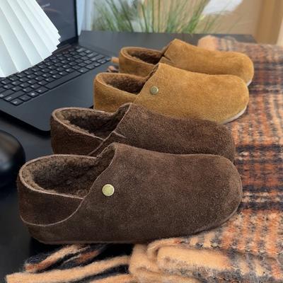 Две флисовые женские туфли «все включено», новые зимние сапоги для снега, туфли-бини, шерстяные хлопковые туфли
