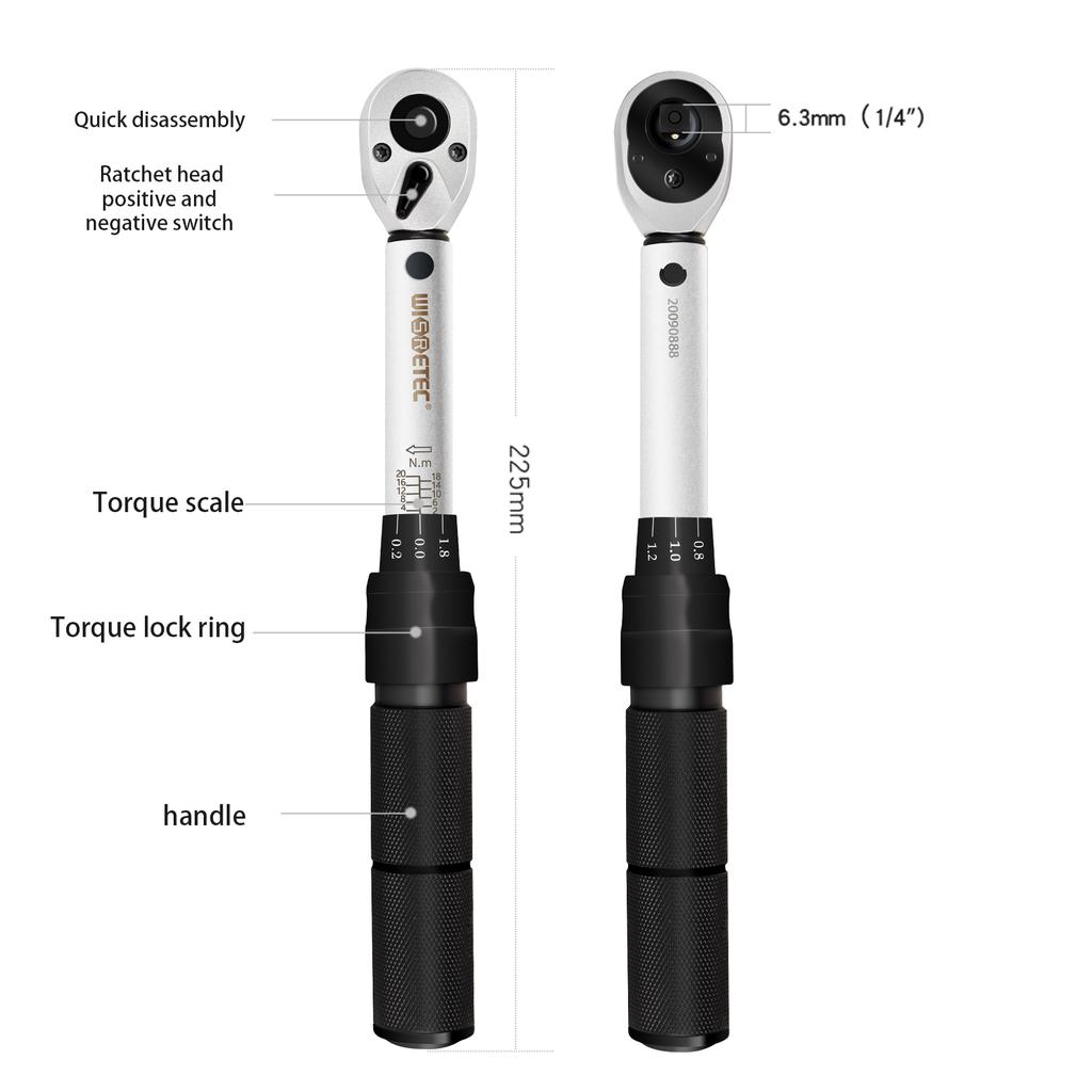 2–20 Нм, 1/4, набор динамометрических ключей, торцевой бит, наборы для домашнего использования 35 в 1, многоцелевые утилиты