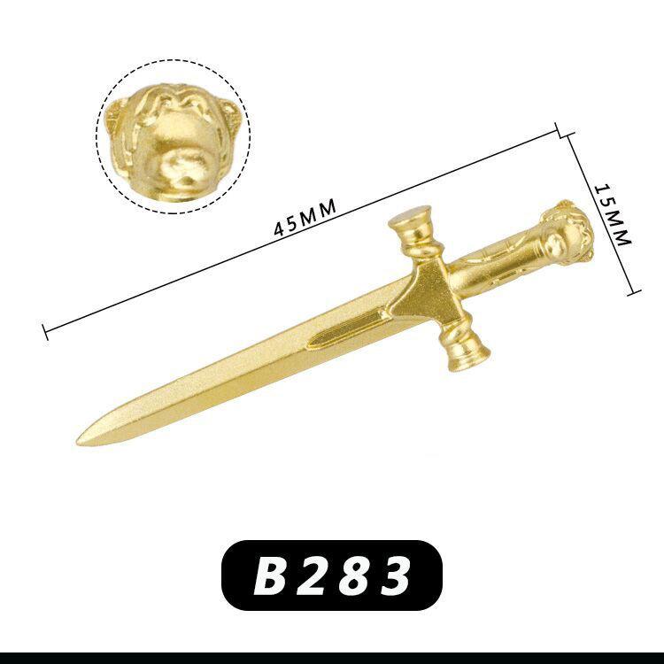 Минифигурка средневекового рыцаря: Фонтан, Рапира, Совместимый с кубиками LEGO