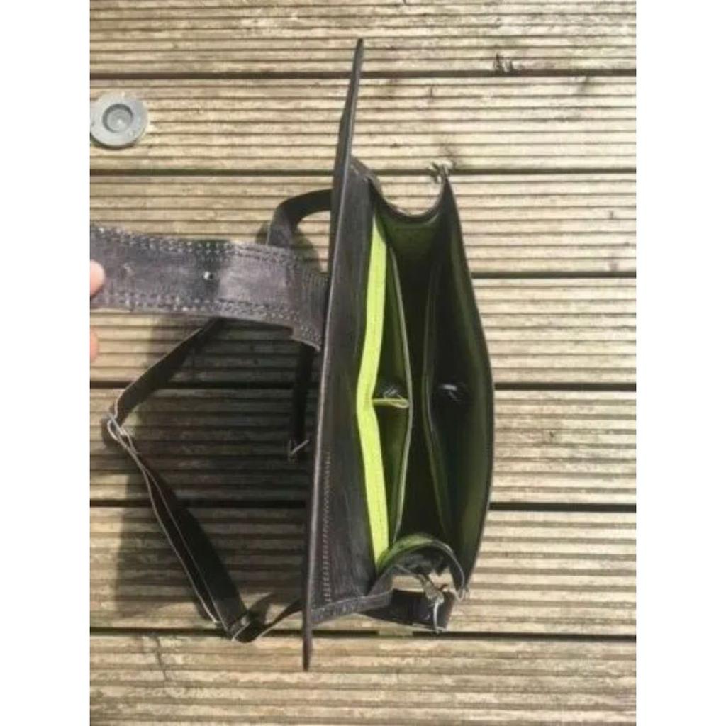 Кожаный портфель для ноутбука Goat Messenger, мужской портфель через плечо, винтажный черный, новый, настоящий