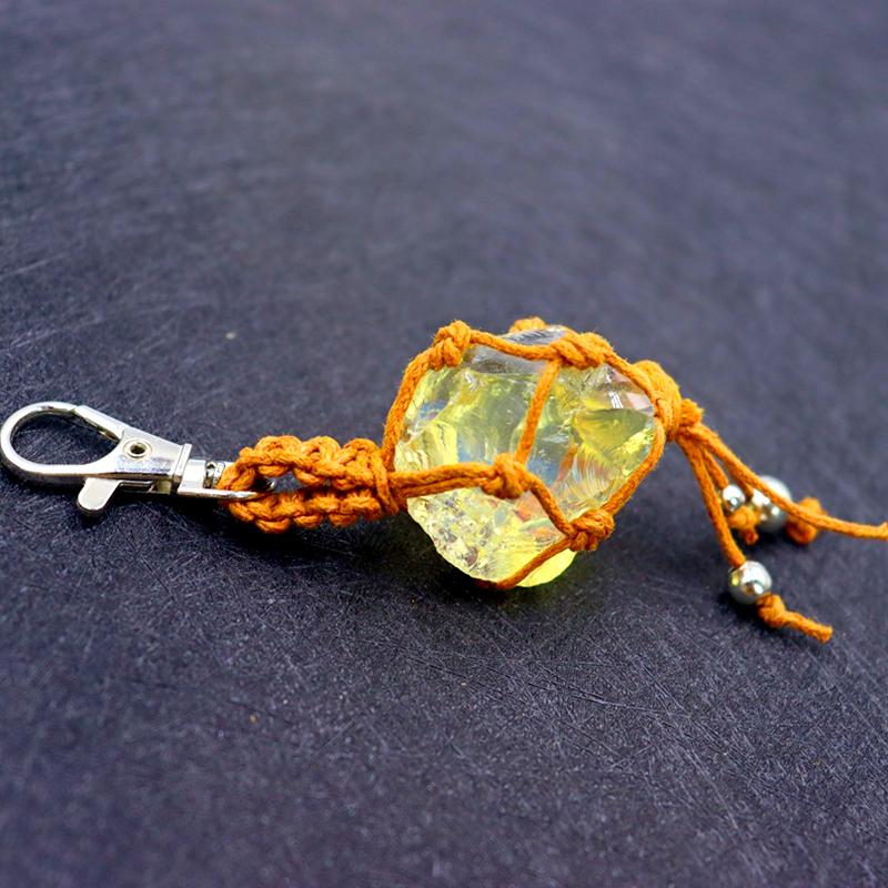 1 шт. подвесная сумка INS натуральный кристалл винтажный стиль кулон модный кристалл кисточка брелок для автомобиля подвесная сетчатая сумка плетение