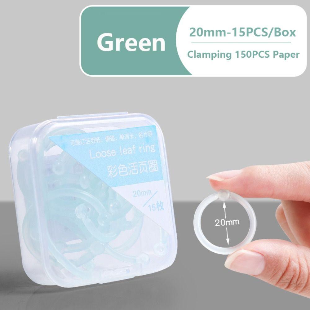 DIY Loose Leaf Paper Buckle 15/20/25mm Loose-leaf Book Hoops Creative Binder Ring School Office