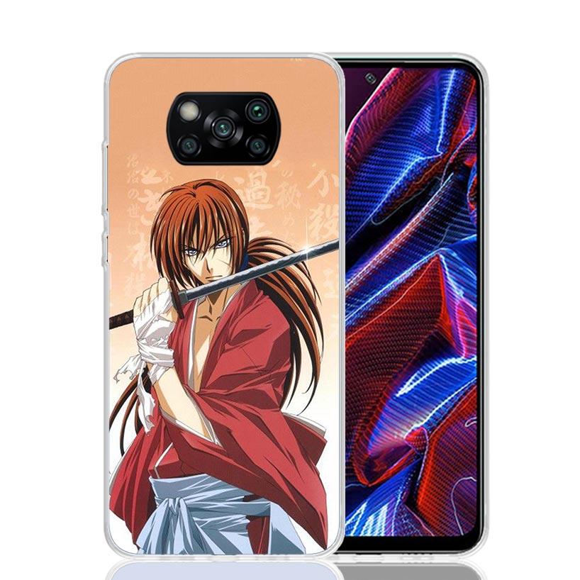 Rurouni Kenshin Anime Phone Case For Xiaomi Poco F7 Ultra X7 X6 Pro X5 Redmi 15 15C 13 13C 12 12C 10 10A 10C 9 9A 9C 9T Shell Po