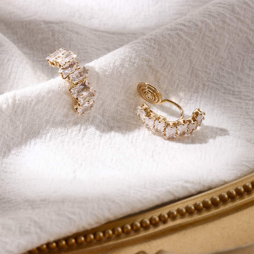 Cuff Fashion Jewelry  Rhinestone Clip Earrings Korean Earrings Ear Bone Clip Zircon Ear Clip