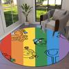 LittleMissMr Round Area Rug,Carpet Rug for Living Room Bedroom Sofa Playroom Decor,Non-slip Floor Mat