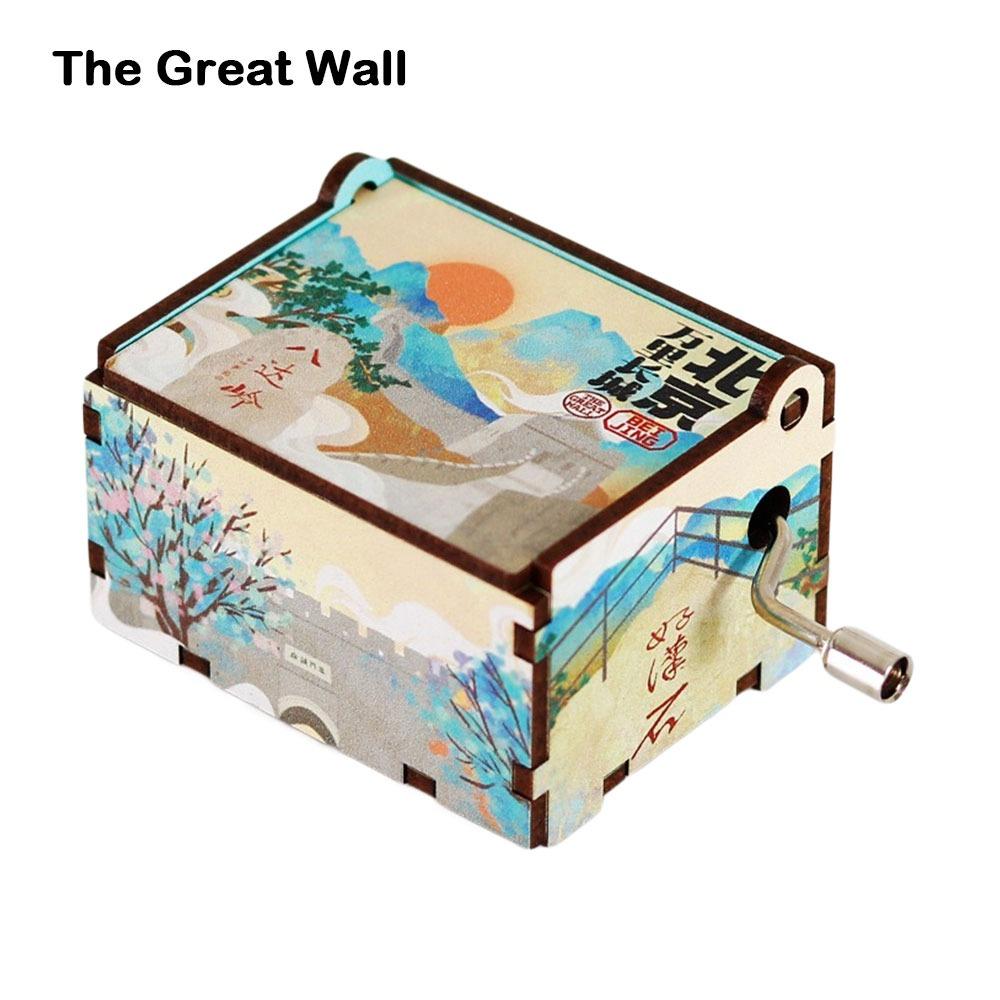 Настольное украшение Ручной завод Шкатулка Розовая Музыкальная шкатулка Украшение Музыкальная шкатулка Подарок на День святого Валентина