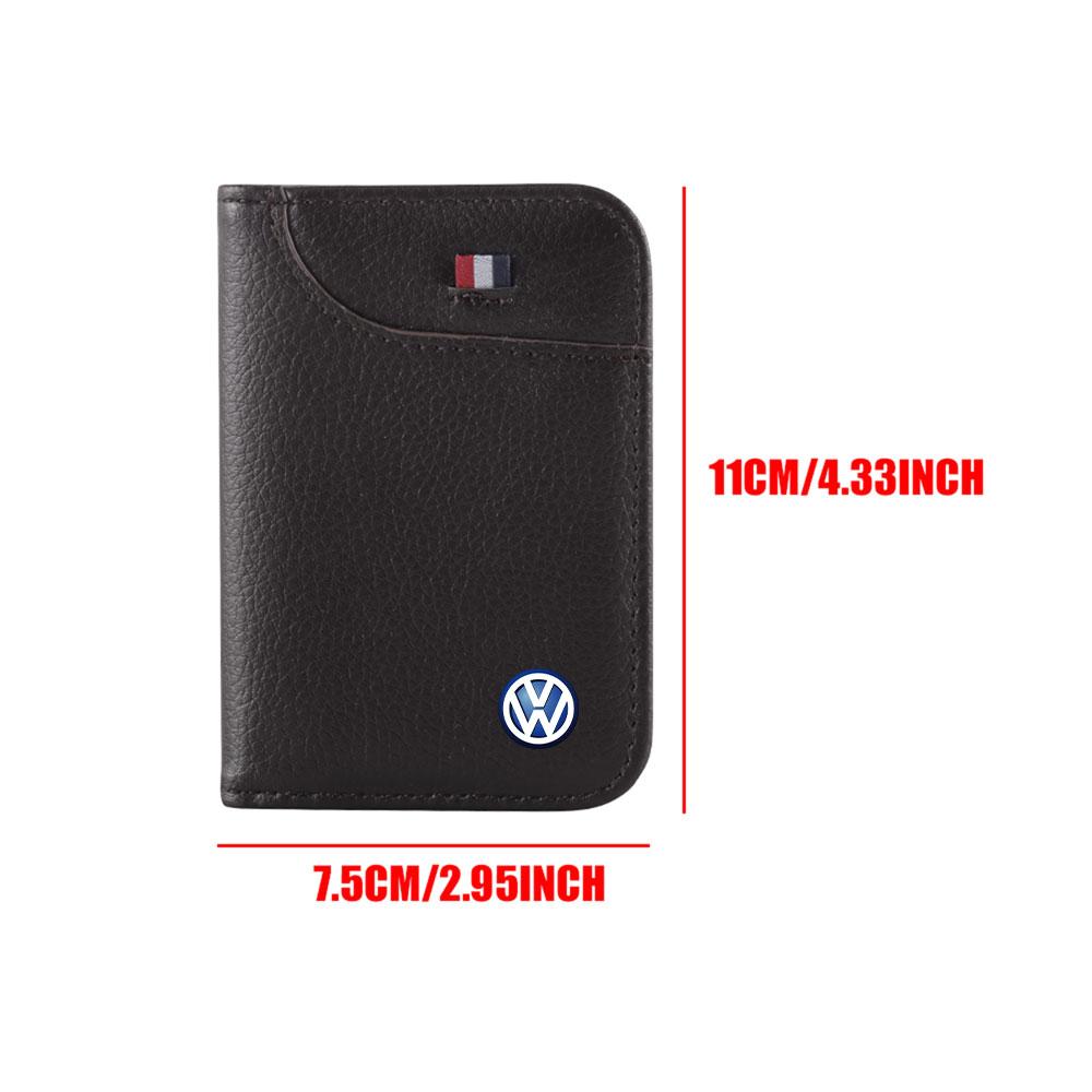 W152Для Volkswagen VW GTI Golf Polo Passat Tiguan RLine R Magotan Touareg Jetta CC Автомобильный стайлинг Органайзер для ID-карты Сумка для хранения Кошелек