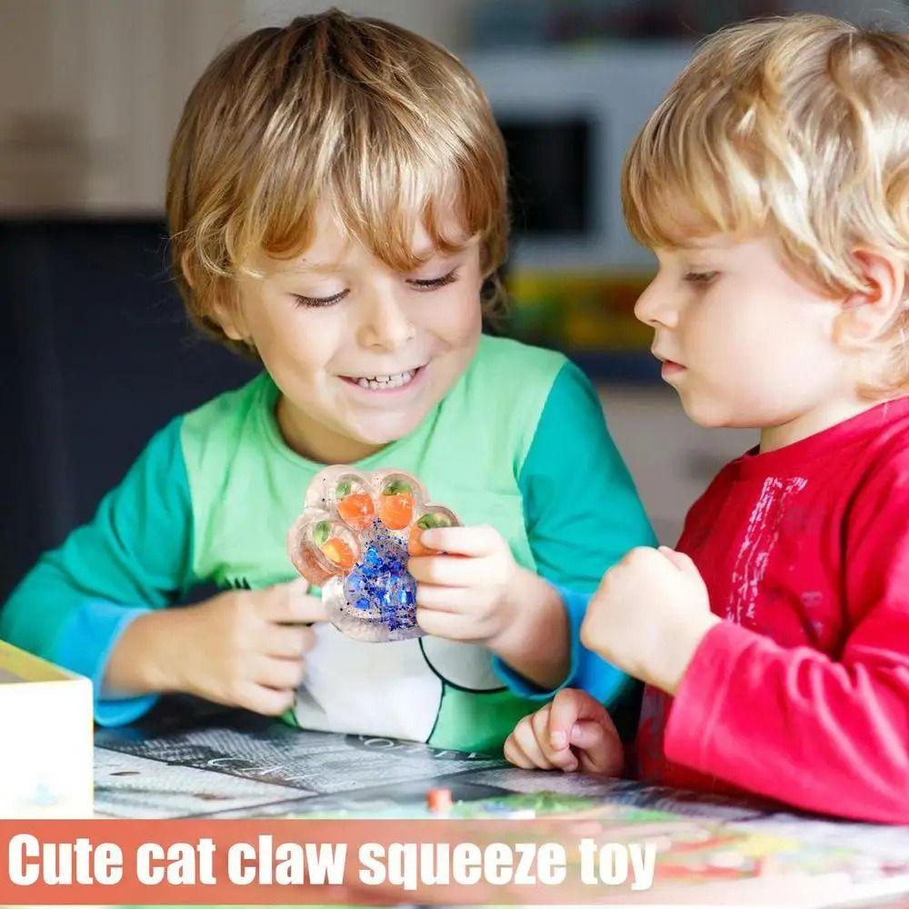 Клубничный Фруктовый Кот Лапа Сжимающая Игрушка Прозрачная Кошачья Лапа Зажимная Игрушка Розыгрыши