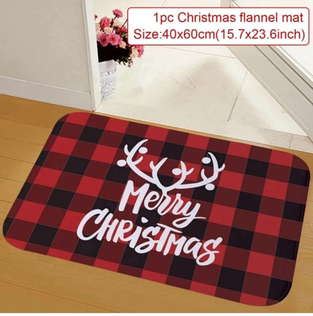 2026 Christmas Floor Mat Santa Claus Living Room Bedroom Carpet Outdoor Courtyard Christmas Decorations Happy New Year