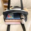 Women's Shoulder Bag Color Block College Style Student Crossbody Bag Class Book Bag