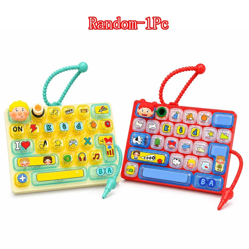 Pressable Keys Stress Relief Decompression Toy 26-key Keyboard Toy Keyboard Keychain Bag Ornament